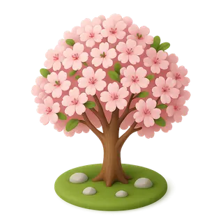 Pink cherry blossom tree